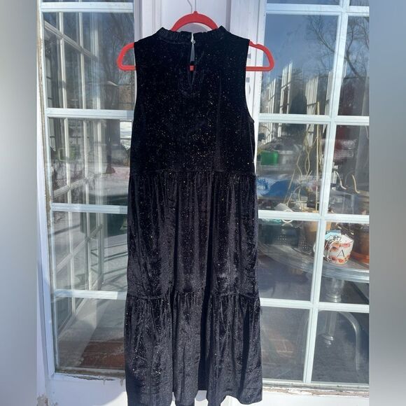 J Crew Velvet Shimmer Tiered Midi Dress NWT - Picture 9 of 10